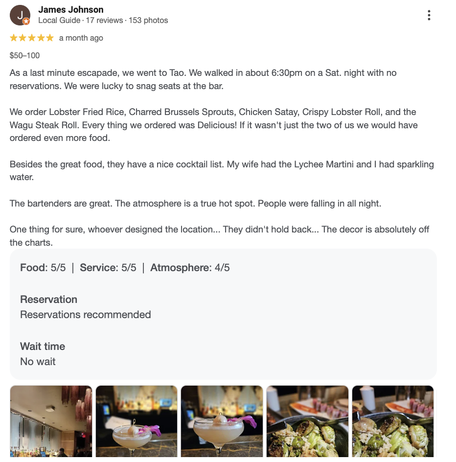 positive google reviews